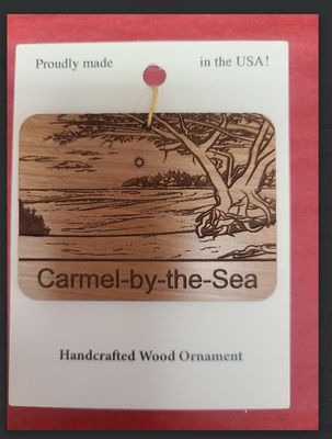 Carmel Beach Wooden Ornament