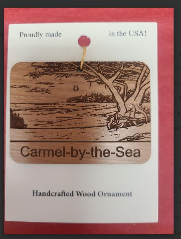 Carmel Beach Wooden Ornament