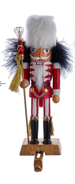10&quot; Hollywood Nutcracker™ Stocking Holder Nutcracker EACH, Color: WHITE AND RED