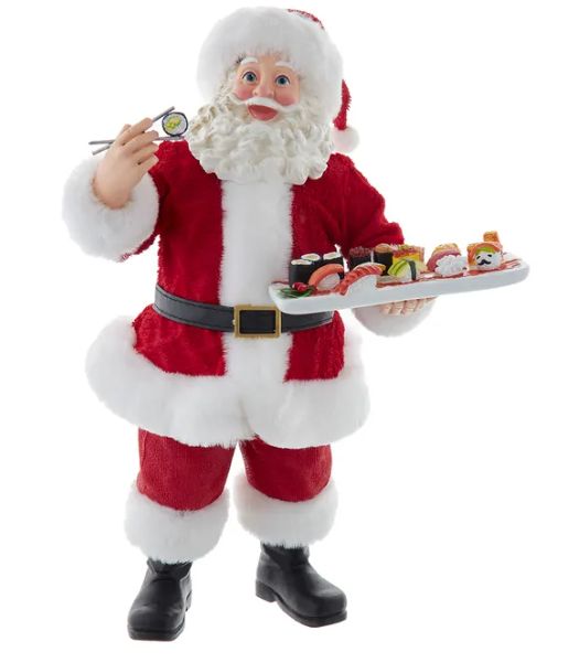 10.5&quot; Fabriché™ Santa With Sushi Platter
