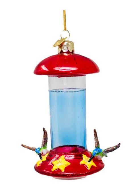 Noble Gems™ Glass Hummingbird Feeder Ornament