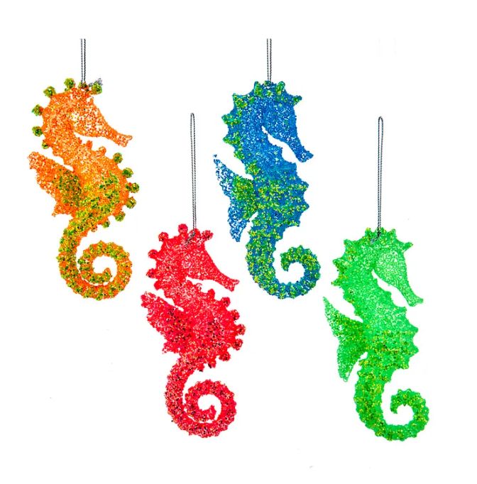 Glow In The Dark Seahorse Ornaments, EACH