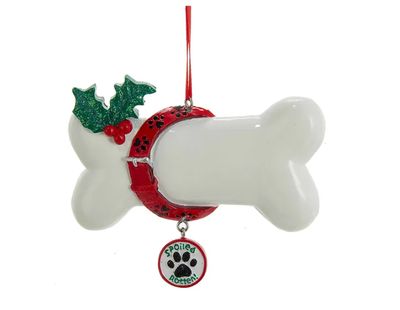 Spoiled Rotten Dog Bone Ornament For Personalization
