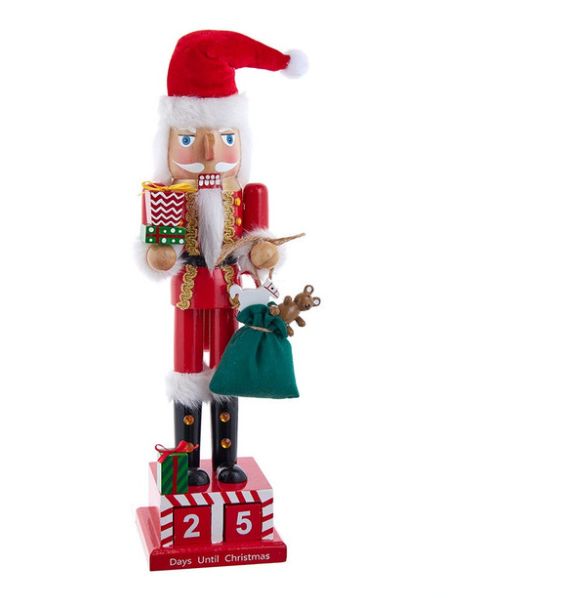 15“ Santa Calendar With Gifts Nutcracker