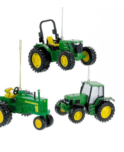 John Deere™ Tractor Ornaments, 3 Assorted