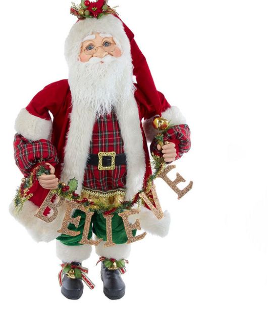 36“ KSA Kringles Santa With Garland
