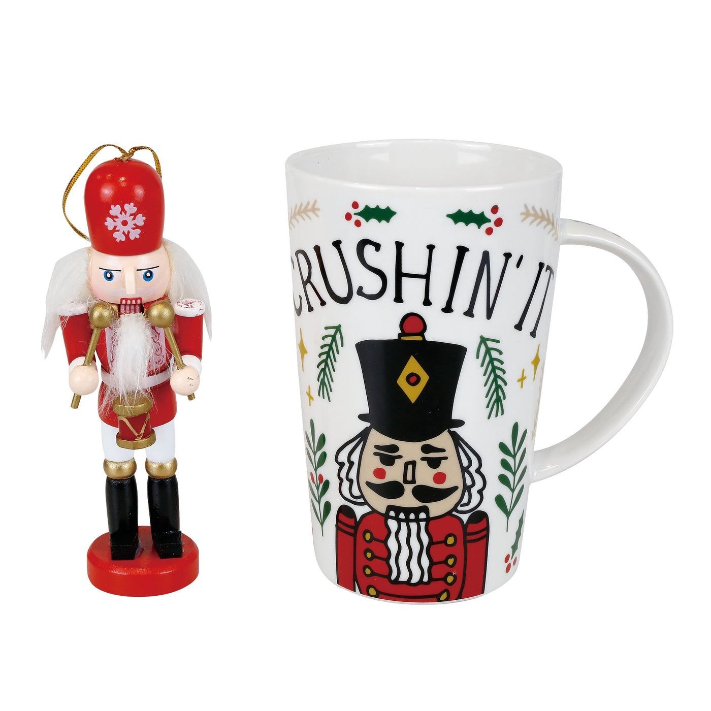 Crushin' It Nutcracker Mug &amp; Ornament Set