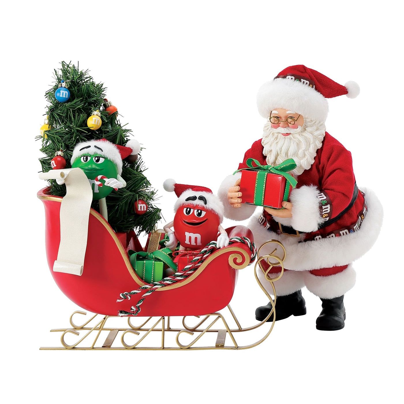M&amp;M With Santa Sleigh Figure