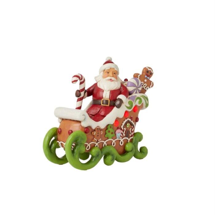 Gingerbread Santa LED Figure