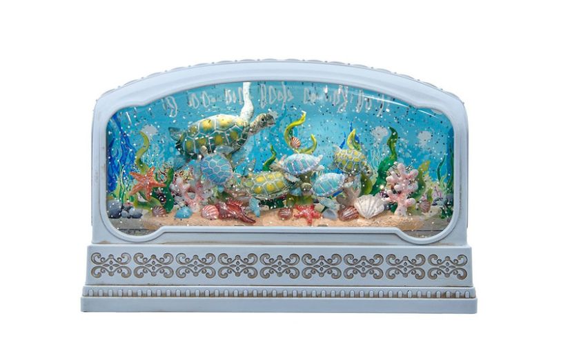 6" Battery Operated USB LED Lighted Marine Scene Water Lantern