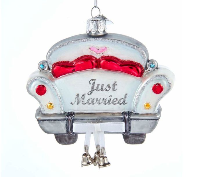 Noble Gems™ "Just Married" Car Ornament