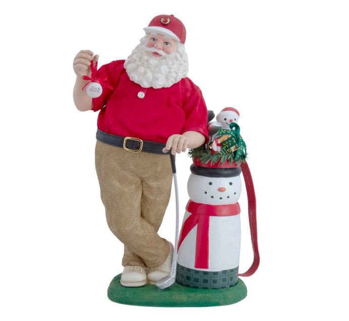 10.5" Fabriché™ Golf Santa