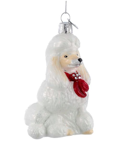 Noble Gems™ Poodle Glass Ornament