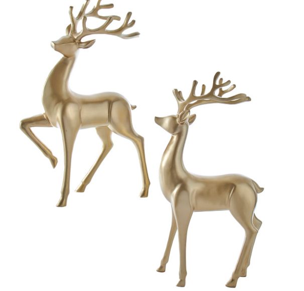 Gold Deer Table Piece Set, 2-Pieces