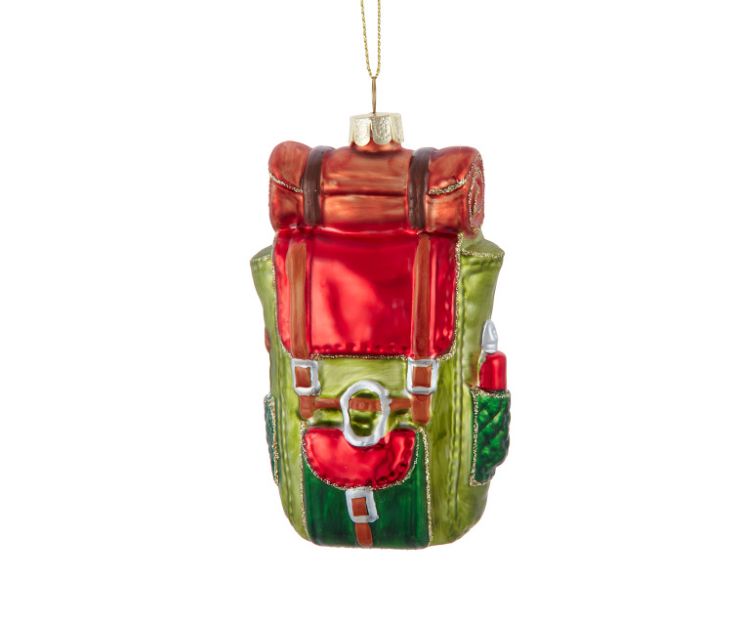 Glass Hiking Backpack Ornament