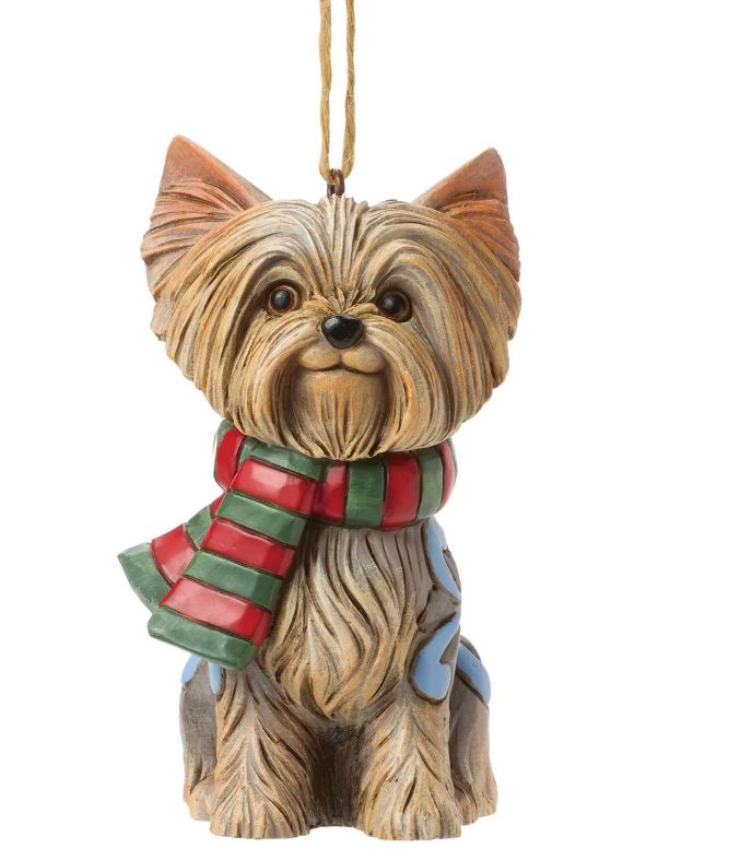 Christmas Dog Yorkie Ornament