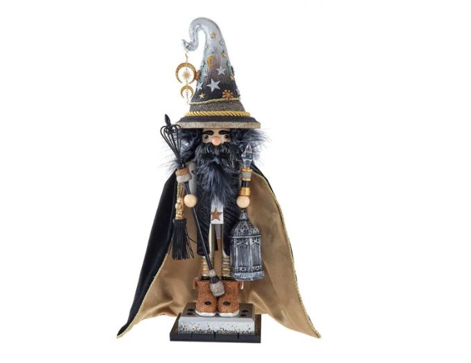 18" Hollywood Nutcrackers™ Black &amp; Gold Wizard Nutcracker