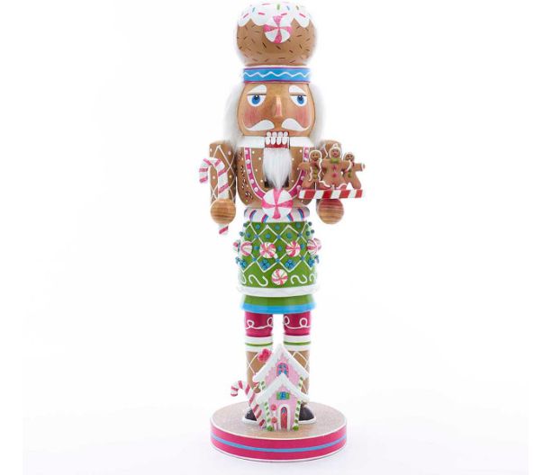16" Gingerbread With Candy Cane Nutcracker