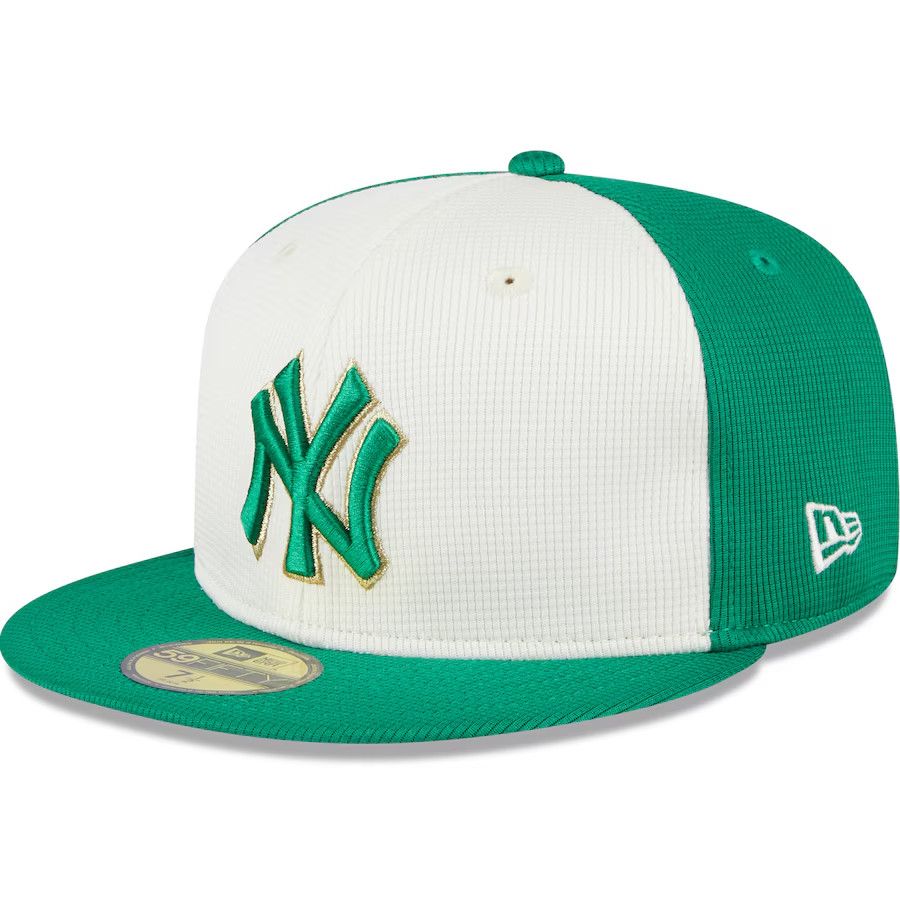 NEW YORK YANKEES MLB 59FIFTY GREEN-WHITE ST PATRICK&#39;S COLLECTION