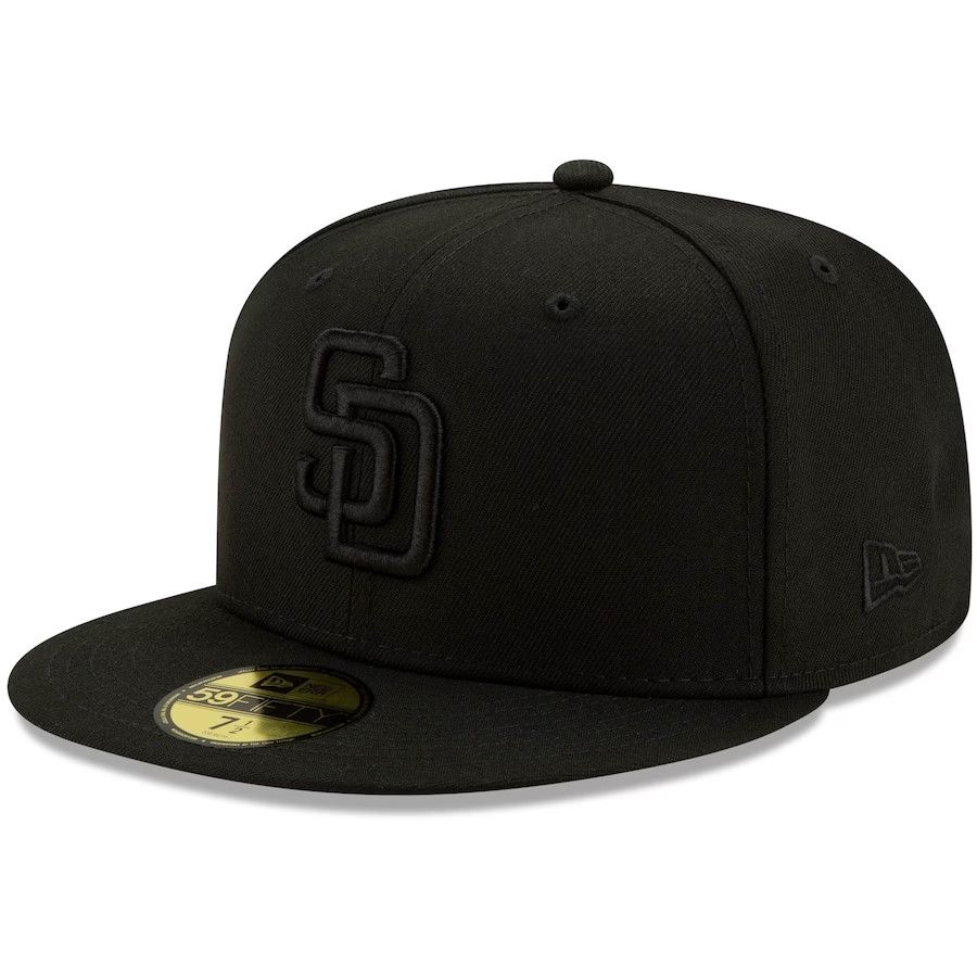 SAN DIEGO PADRES MLB  59FIFTY NOIR/NOIR , Size: 6 7/8