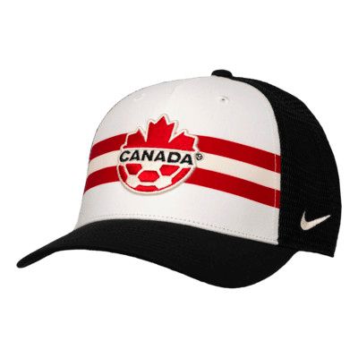 CANADA SOCCER AJUSTABLE CAP WHITE/BLACK