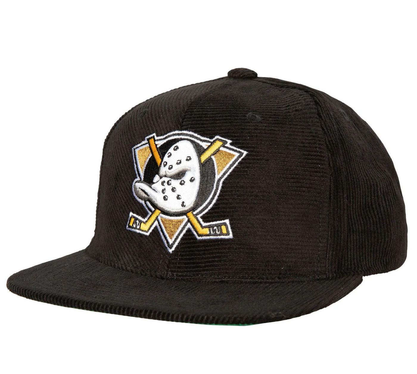 ANAHEIM DUCKS NHL CAP MITCHELL &amp; NESS SNAPBACK BLACK ALL DIRECTIONS