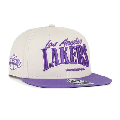 LAKERS CAP  BEIGE MAUVE SNAPBACK