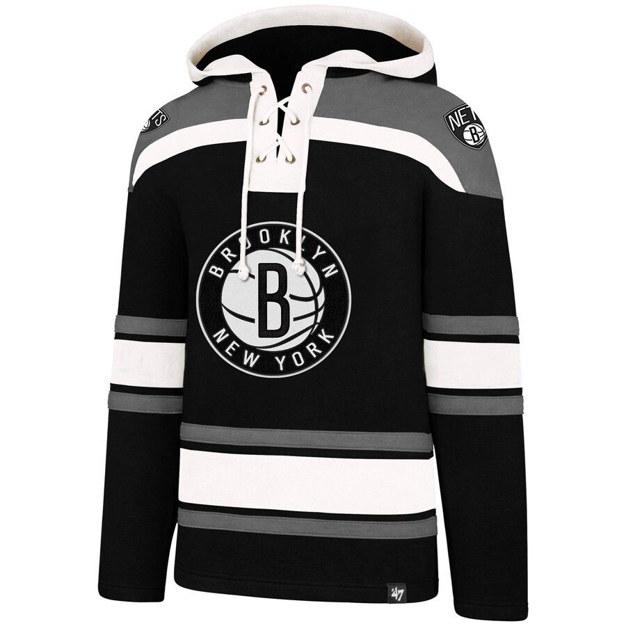 BROOKLYN NETS NBA LACER HOODIE NOIR