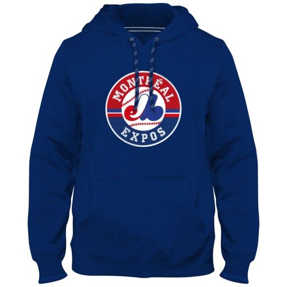 MONTREAL EXPOS MLB EXPRESS HOODIE ROYAL BLUE, Size: S