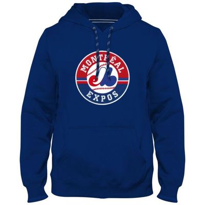 MONTREAL EXPOS MLB EXPRESS HOODIE ROUND LOGO ROYAL BLUE