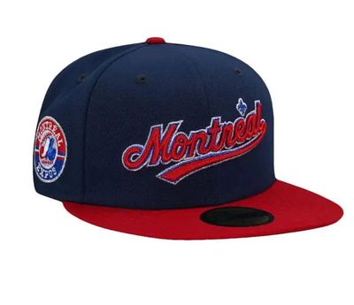 MONTREAL EXPOS MLB  CAP BLEU MARIN &amp; ROUGE SIDE PATCH 59FIFTY