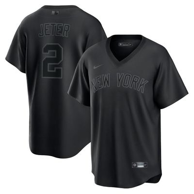 NEW YORK YANKEES MLB JERSEY DEREK JETER  PITCH BLACK FASHION