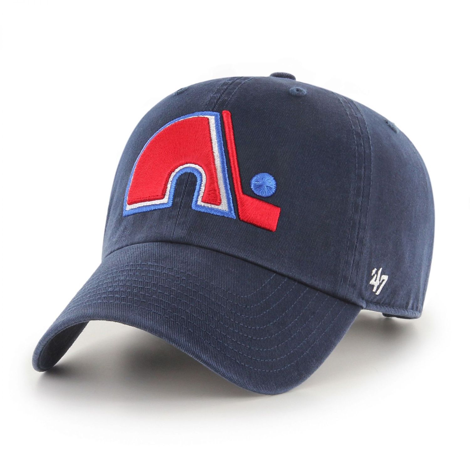QUEBEC NORDIQUES VINTAGE CAP BLEU MARINE CLEAN UP OS