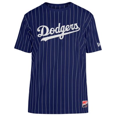 LOS ANGELES DODGERS MLB T-SHIRT BLUE THROWBACK  PINSTRIPE
