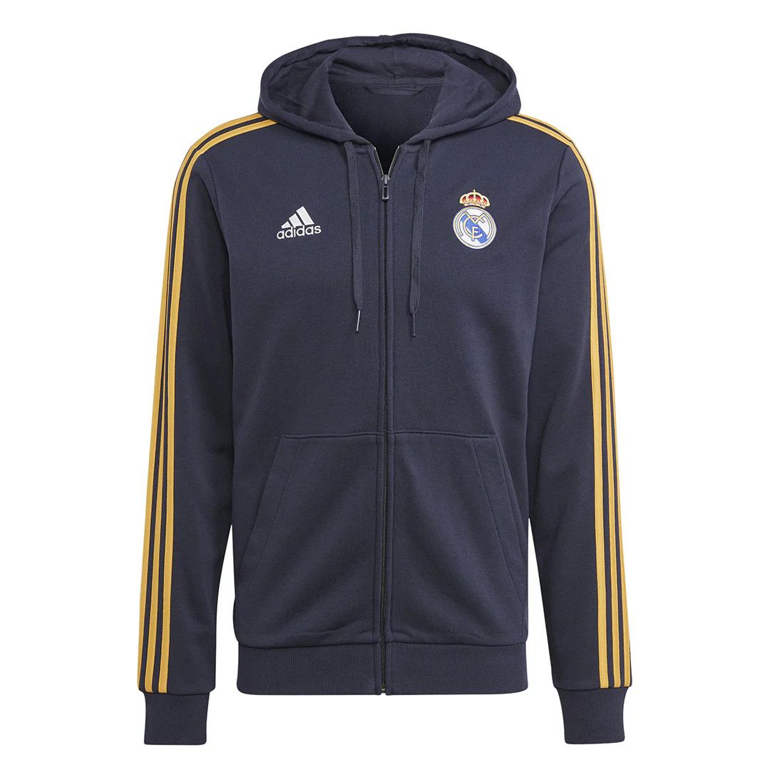REAL MADRID SOCCER HOODIE FULL ZIP BLUE