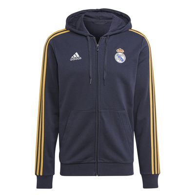 REAL MADRID SOCCER HOODIE FULL ZIP BLUE