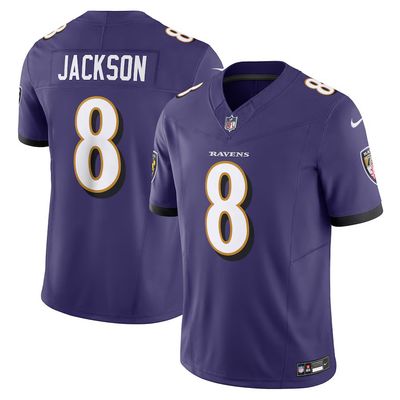 BALTIMORE RAVENS NFL JERSEY GAME JACKSON #8 PURPLE
