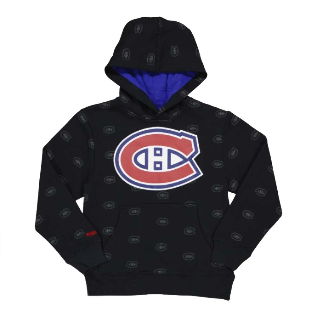 MONTREAL CANADIENS NHL HOODIE BLACK MICHELL &amp; NESS YOUTH