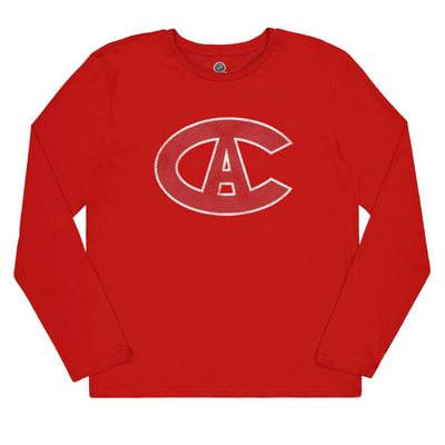 MONTREAL CANADIENS NHL CHANDAIL FADED WORDMARK RED YOUTH