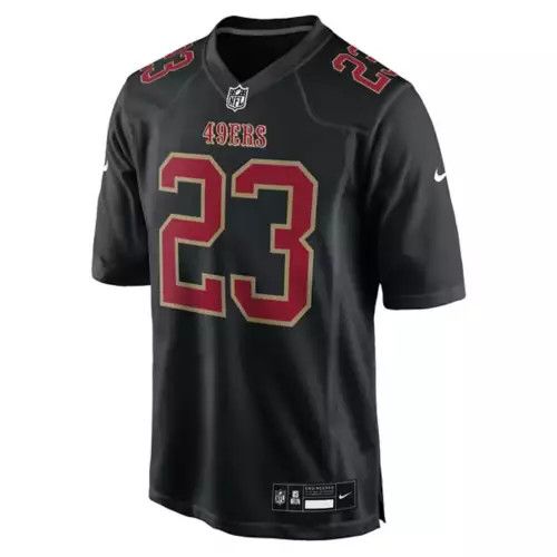 SAN FRANCISCO 49ers NFL JERSEY  Mc CAFFREY BLACK  SUPER BOWL  LVIII PATCH