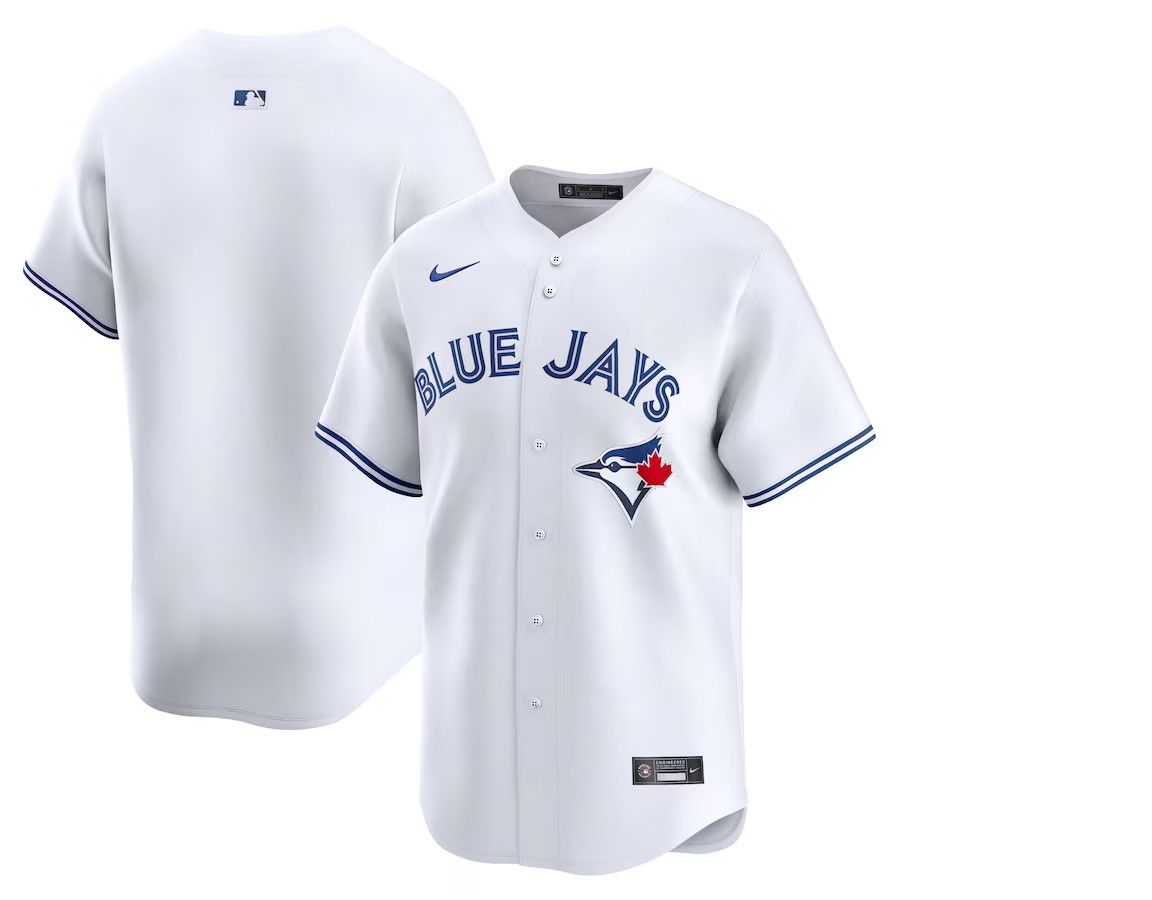 TORONTO BLUE JAYS MLB NIKE WHITE HOME BLANK REPLICA JERSEY, Size: S