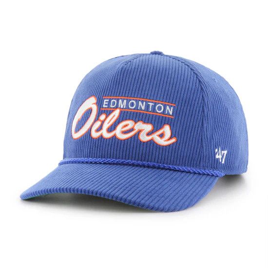 EDMONTON OILERS NHL CAP HITCH DOUBLE HEADER CORD ROYAL