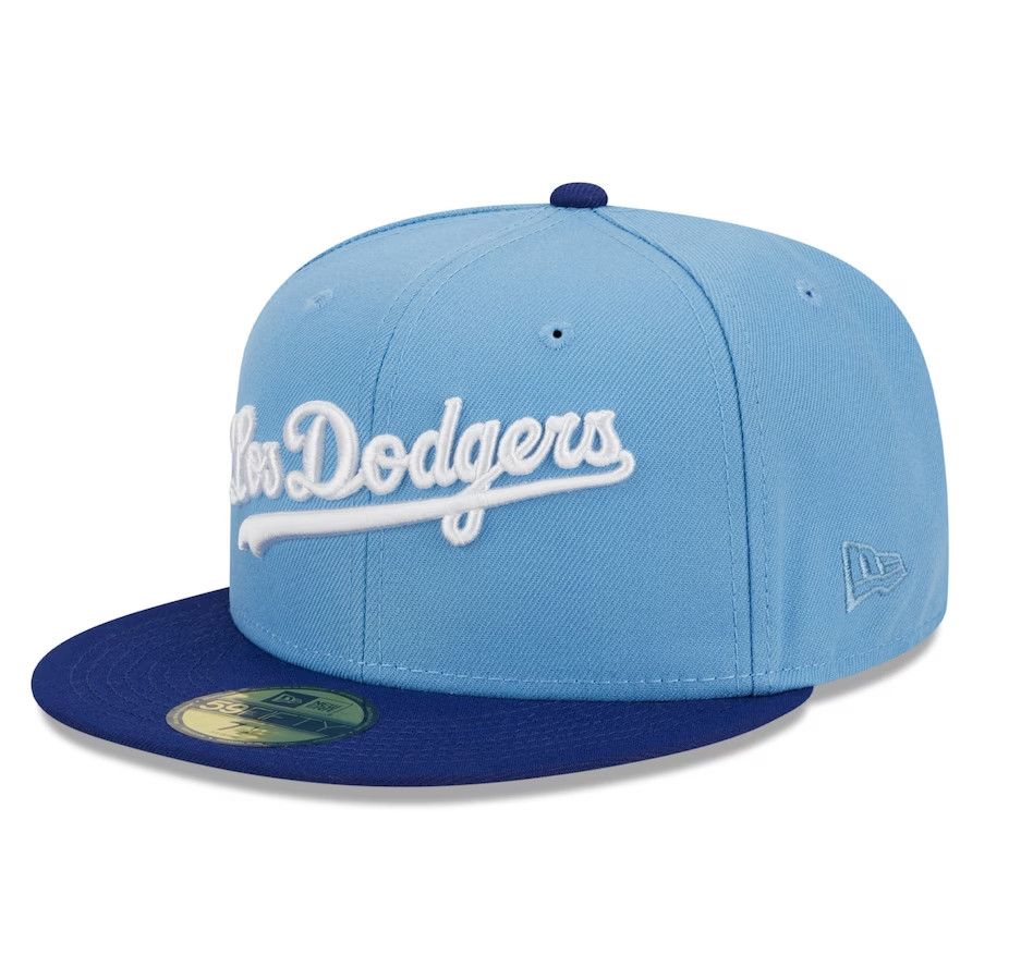 LOS ANGELES DODGERS MLB CAP 59FIFTY SKY BLUE-RETRO BLUE