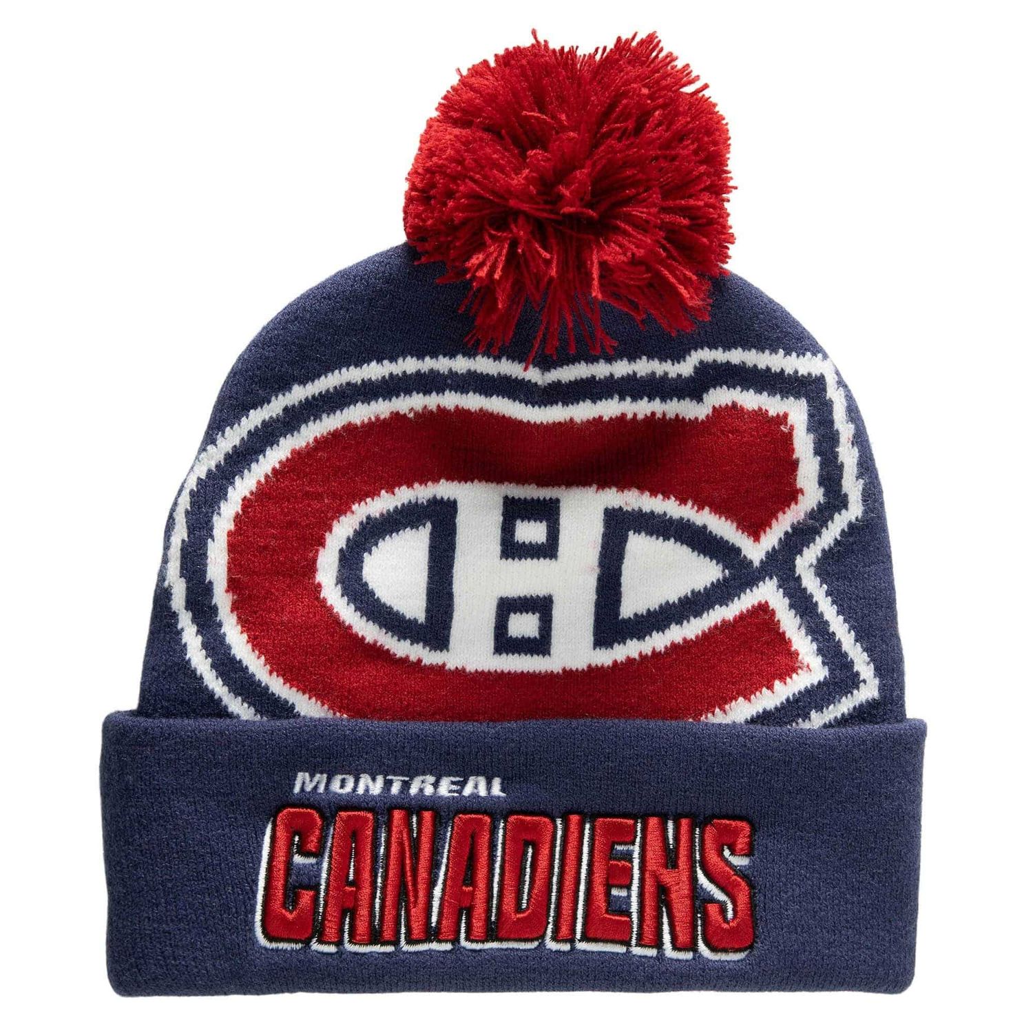 MONTREAL CANADIENS NHL BEANIE PUNCH OUT  NAVY BLUE  AMERICAN NEEDLE