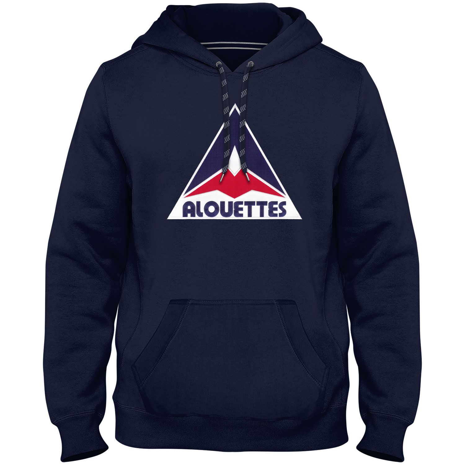 MONTREAL ALOUETTES CFL EXPRESS HOODIE VINTAGE LOGO NAVY BLUE