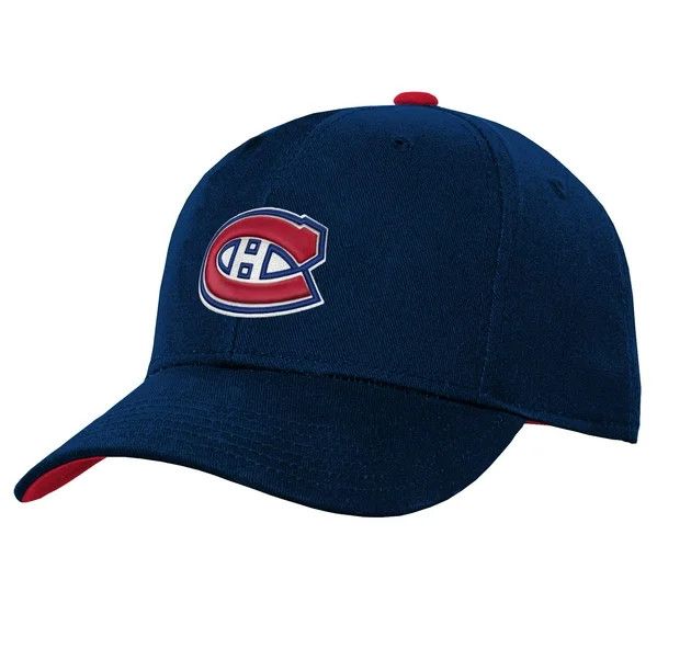 MONTREAL CANADIENS NHL CAP CURVED SNAPBACK NAVY BLUE YOUTH, Size: YOUTH