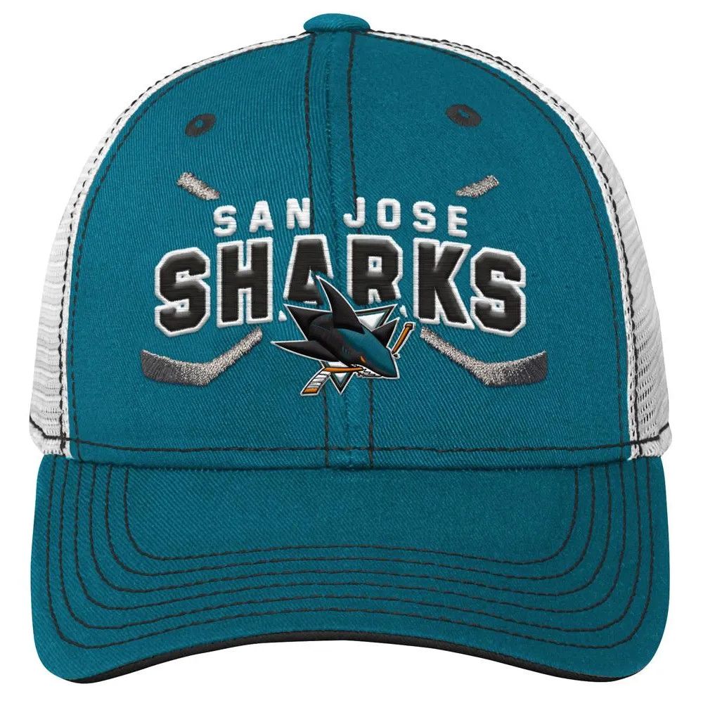 SAN JOSE SHARKS NHL CAP MESHBACK ADJUSTABLE TEAL YOUTH