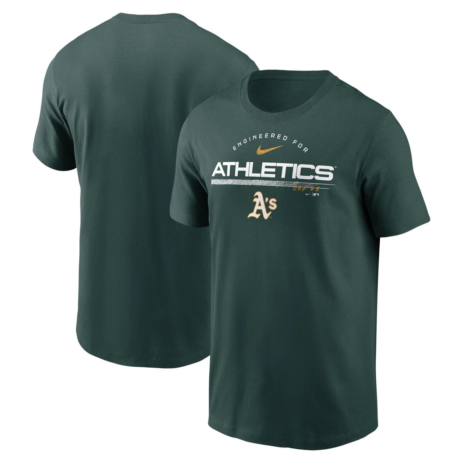 OAKLAND ATHLETICS MLB MEN&#39;S ENGINEERED T-SHIRT NIKE