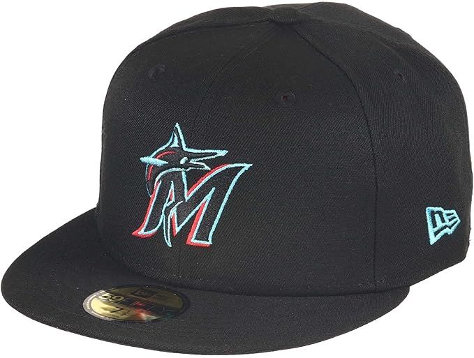 MIAMI MARLINS MLB CAP 59FIFTY BLACK