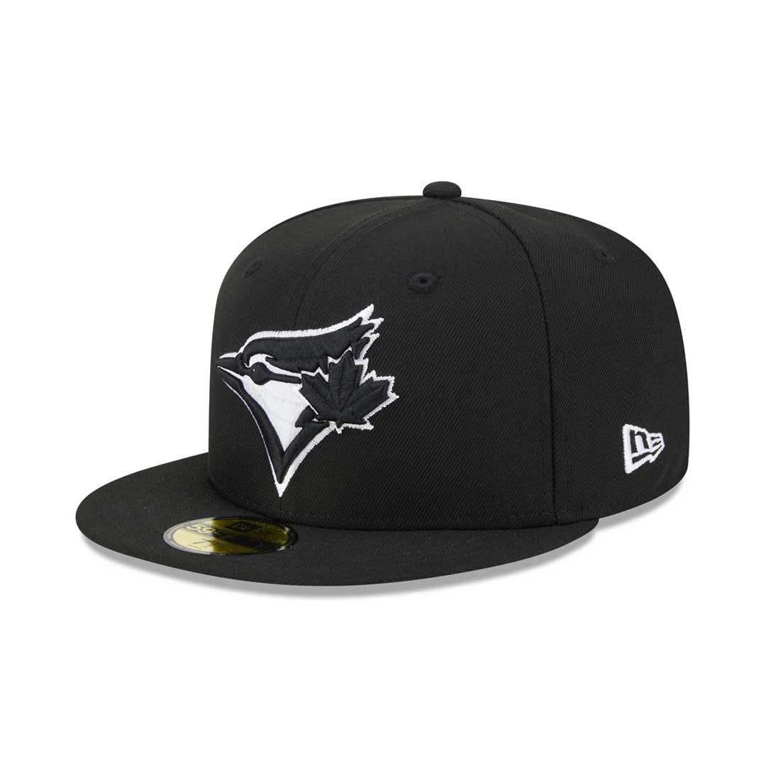 TORONTO BLUE JAYS MLB CAP 59FIFTY BASIC FITTED HAT BLACK-WHITE